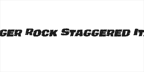Jugger Rock Staggered Italic Logo