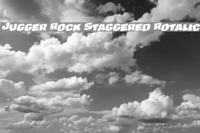 Jugger Rock Staggered Rotalic Font examples