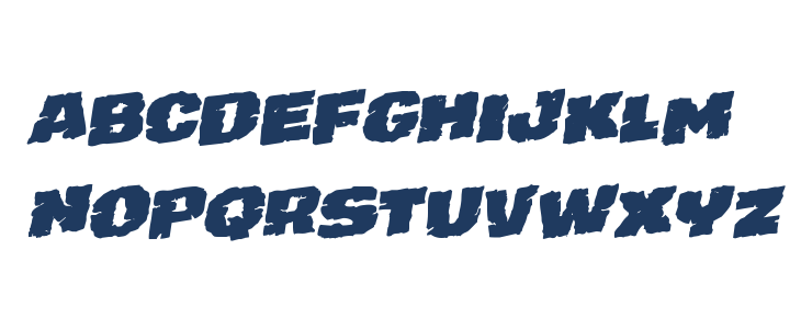 Jugger Rock Staggered Rotalic Lowercase