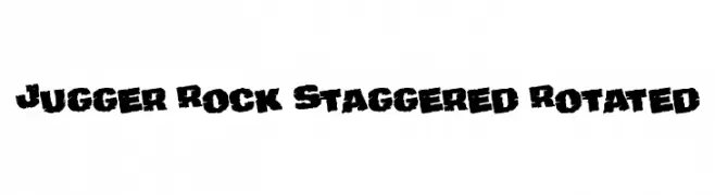 Jugger Rock Staggered Rotated  フリーフォントのダウンロード