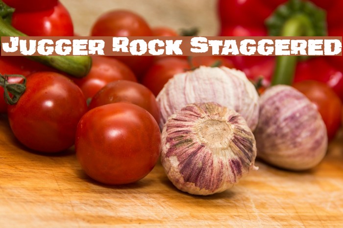 Jugger Rock Staggered Font examples