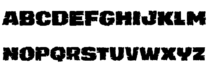 Jugger Rock Staggered Font LOWERCASE