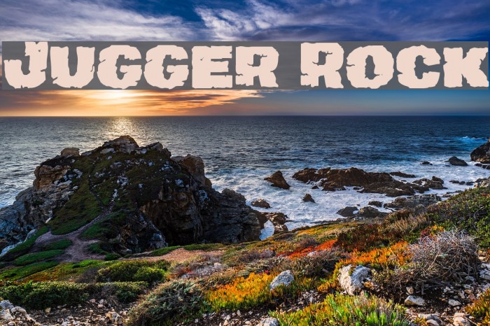 Jugger Rock Font examples