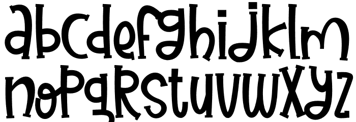 Juice Blueberries Font LOWERCASE