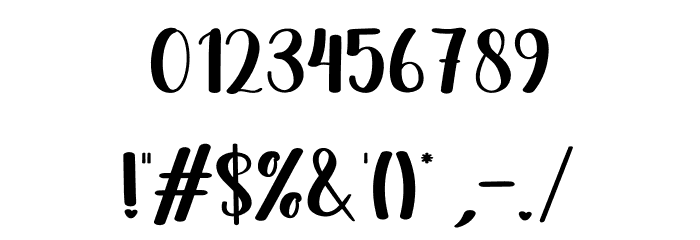 Juice Mango Font OTHER CHARS