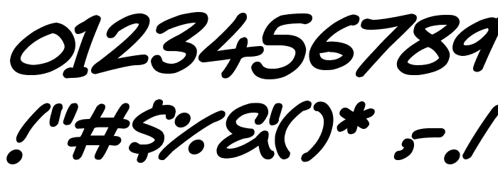 Juice Monster Italic Font OTHER CHARS