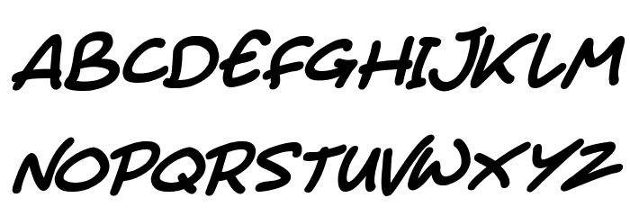 Juice Monster Italic Font LOWERCASE