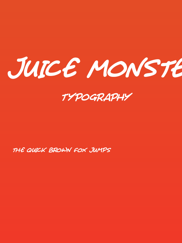 Juice Monster Italic Poster