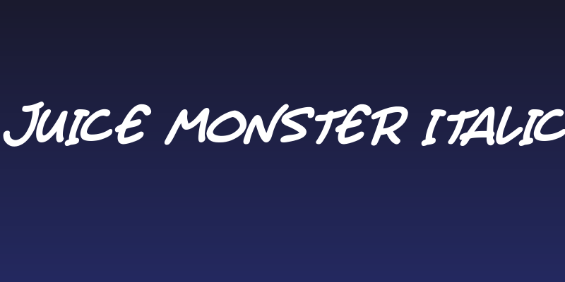 Juice Monster Italic Social Header