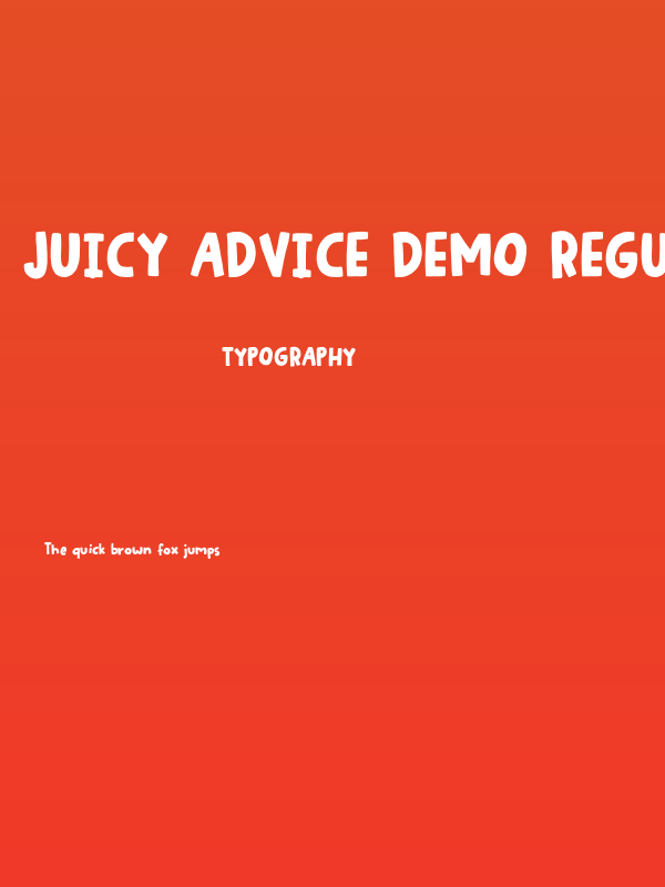 Juicy Advice DEMO Regular Poster