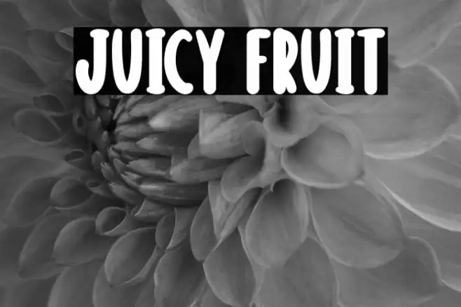 Juicy Fruit Font examples