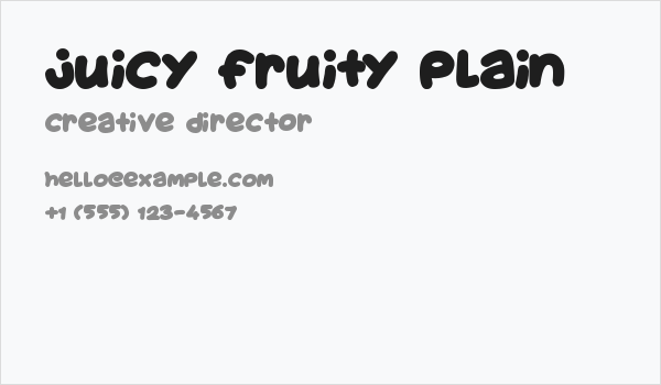 Juicy Fruity Plain Business Card