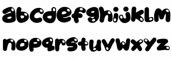 Juicy Fruity Font LOWERCASE