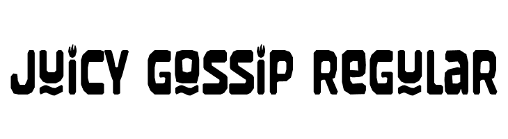 Juicy Gossip Regular  フリーフォントのダウンロード