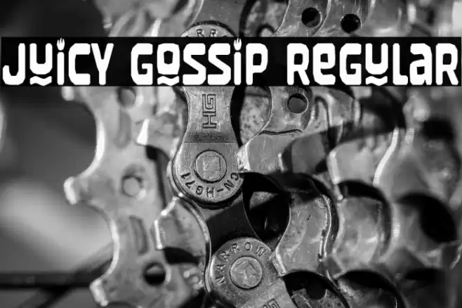Juicy Gossip Regular Font examples