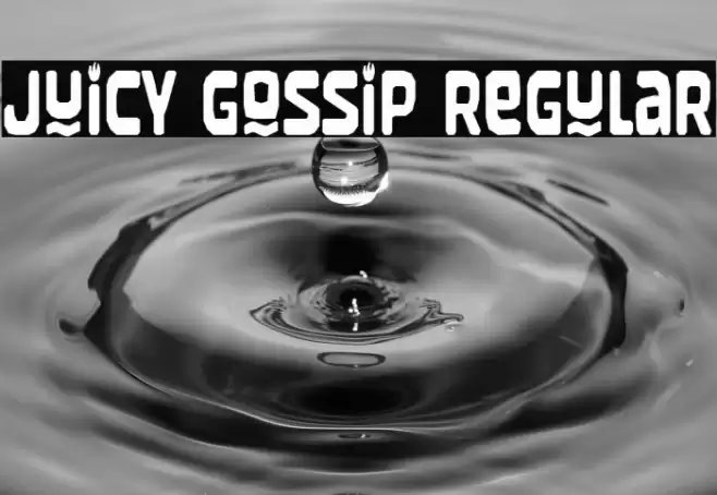 Juicy Gossip Regular Font examples