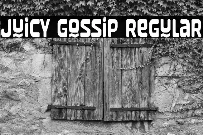 Juicy Gossip Regular Font examples