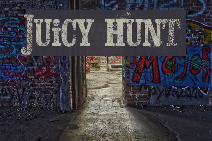 Juicy Hunt Font examples