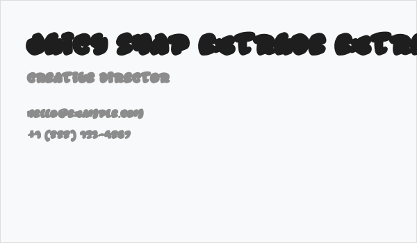 Juicy Snap Extrude Extrude Business Card