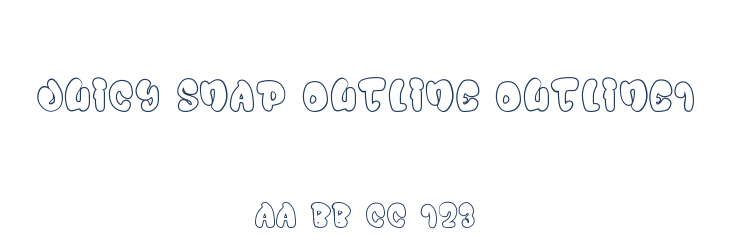 Juicy Snap Outline Outline1 Font Preview
