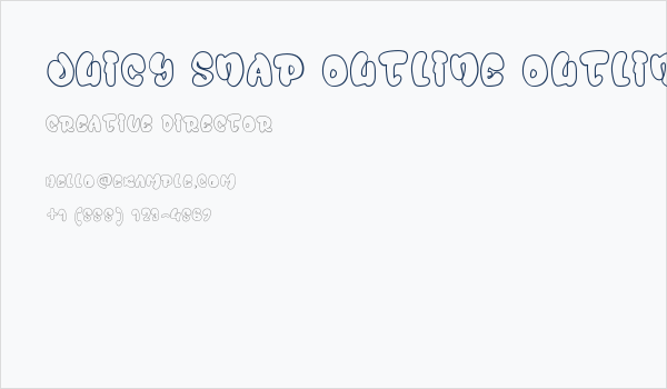 Juicy Snap Outline Outline1 Business Card