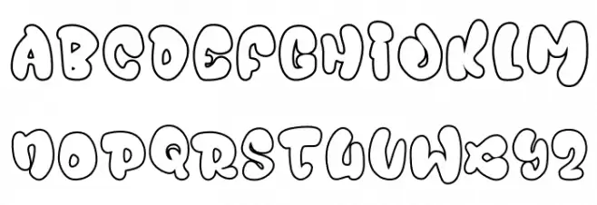 Juicy Snap Outline Outline Шрифта ВЕРХНИЙ