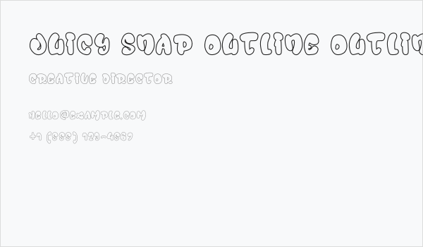 Juicy Snap Outline Outline Business Card