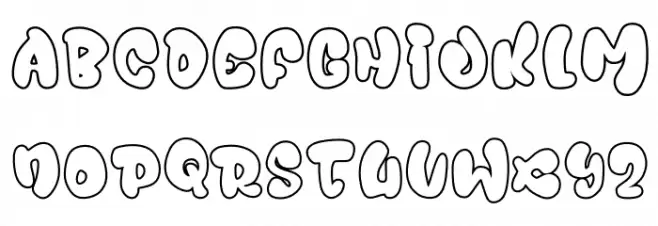 Juicy Snap Outline Outline Шрифта строчной