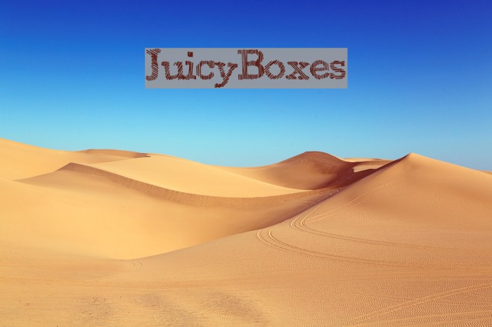 JuicyBoxes Font examples