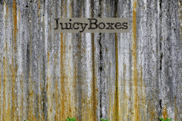 JuicyBoxes Font examples