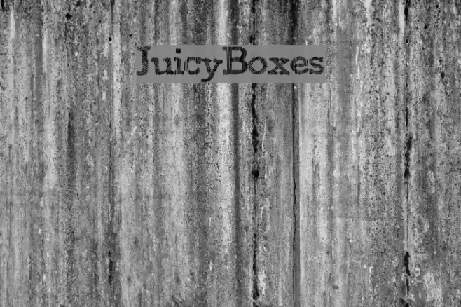 JuicyBoxes Font examples