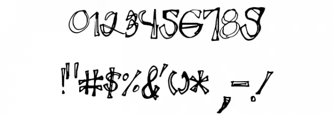 JuicyRags Font OTHER CHARS