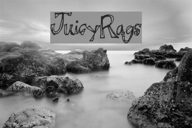 JuicyRags Font examples