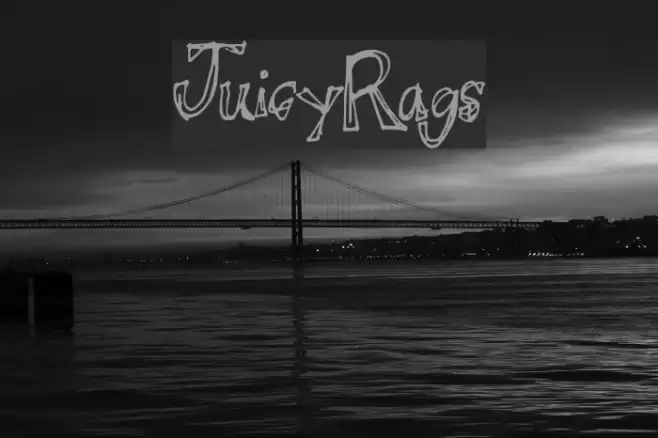 JuicyRags Font examples