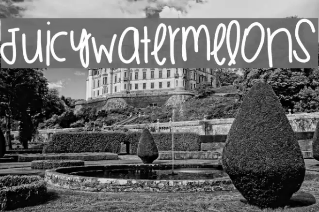 JuicyWatermelons Font examples