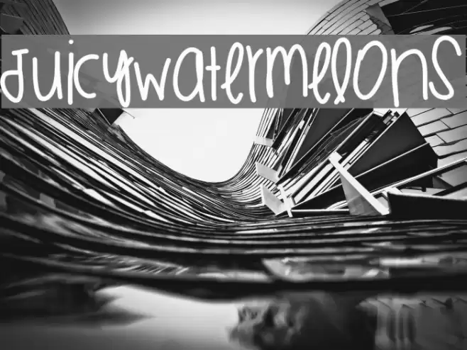 JuicyWatermelons Font examples