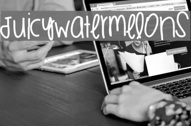 JuicyWatermelons Font examples