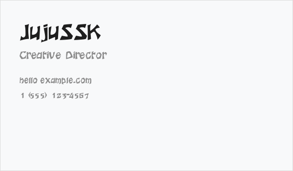 JujuSSK Business Card