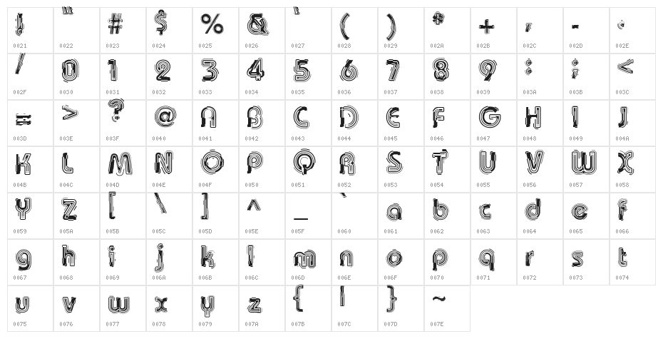 JukeboxRegular Character Map