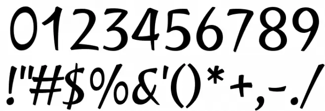 Julee-Regular Шрифта ДРУГИЕ символов