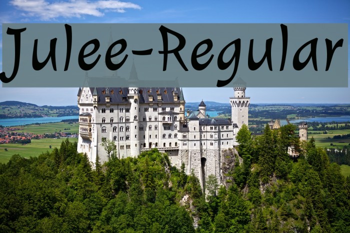 Julee-Regular Font examples