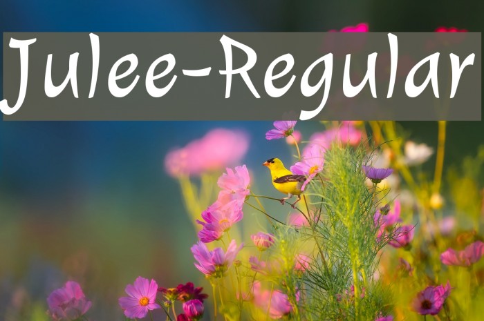 Julee-Regular Font examples