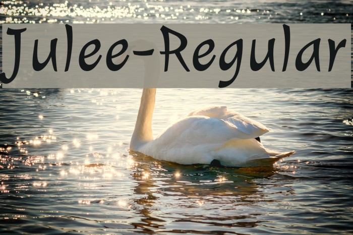 Julee-Regular Font examples