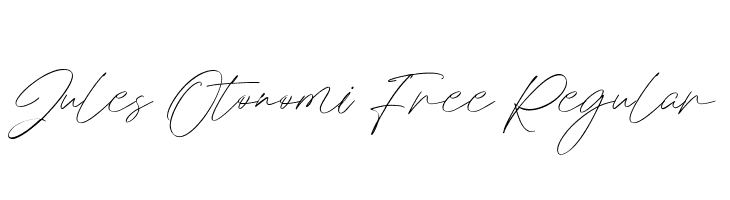 Jules Otonomi Free Regular  Frei Schriftart Herunterladen
