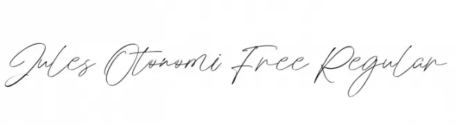 Jules Otonomi Free Regular  Frei Schriftart Herunterladen