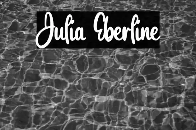 Julia Eberline Font examples