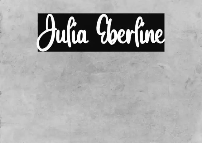 Julia Eberline Font examples