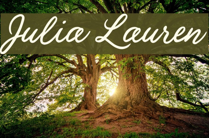 Julia Lauren Font examples