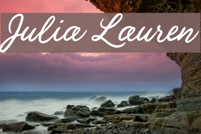 Julia Lauren Font examples