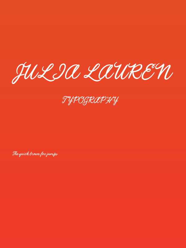 Julia Lauren Poster